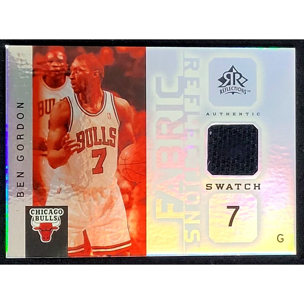 2005-06 UPPER DECK REFLECTIONS BEN GORDON GAMED USED JERSEY